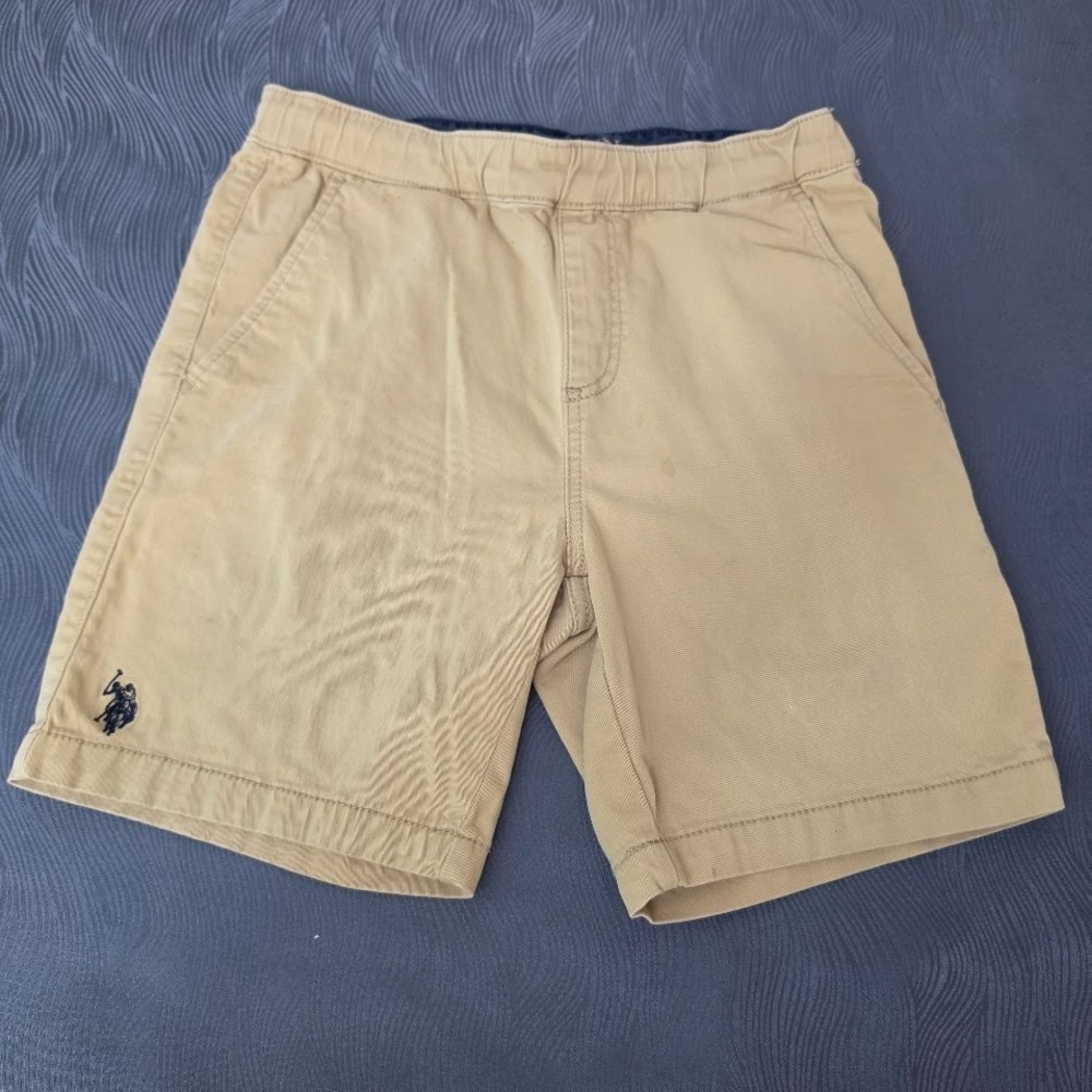 U.S. Polo Assn Khaki Mens Short Drwstring Size XS Embroidered‎ Polo Logo